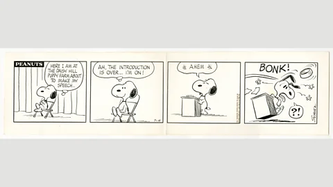 Schulz Family Intellectual Property Trust Detail of Peanuts 04.07.70 (Credit: Schulz Family Intellectual Property Trust/Courtesy of the Charles M Schulz Museum and Research Center)