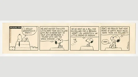 Schulz Family Intellectual Property Trust Detail of Peanuts 16.01.73 (Credit: Schulz Family Intellectual Property Trust/Courtesy of the Charles M Schulz Museum and Research Center)