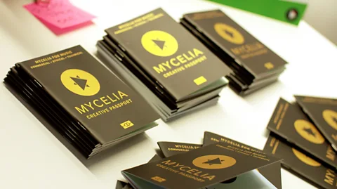 Mycelia Embedding blockchains into the digital fingerprint of a piece of music could help record every time that track is played - and pay the artists that created it. (Credit: Mycelia)