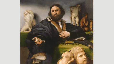 Royal Collection Trust/Lent by Her Majesty Queen Elizabeth II 2018 Andrea Odoni (1527) contains a detail that could have been intended as a joke by Lotto (Credit: Royal Collection Trust/Lent by Her Majesty Queen Elizabeth II 2018)