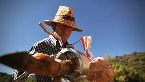 Max Duncan A Spanish farm produces ham that sells for €4,100 (£3,600) a leg (Credit: Max Duncan)