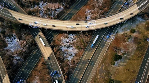 Getty Images Predicting where traffic jams and accidents will occur with AI should help to keep roads clear of snarl ups (Credit: Getty Images)