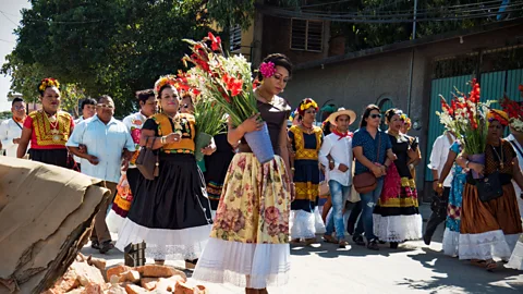 Zofia Radzikowska A lot of muxes work preparing the traditional fiestas that are a big part of the local economy (Credit: Zofia Radzikowska)