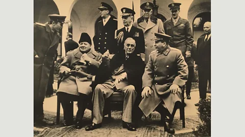 Copyright the artist courtesy Atlas Gallery Samary Gurary, Churchill, Roosevelt and Stalin in Yalta, 1945 (Credit: Copyright the artist courtesy Atlas Gallery)