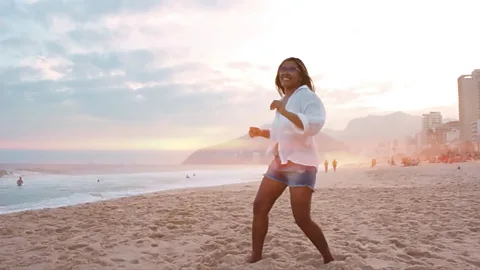 Ian Walker After videos of Vanessa singing went viral, local music producers offered her the opportunity to record a song, called Funk do Açaí (Credit: Ian Walker)