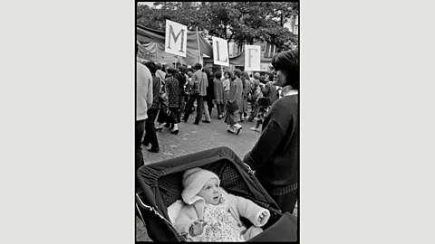 Martine Franck / Magnum Photo Franck documented several women’s protests, including this event in support of the Veil Law for abortion in Paris, 1979 (Credit: Martine Franck / Magnum Photo)