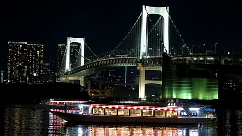 Getty Images Tokyo's rivers - so beautiful for much of the year - can pose a danger in times of heavy rainfall (Credit: Getty Images)