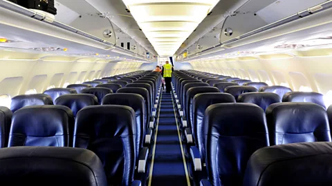Alamy The cabin partitions in enger aircraft can be made lighter but stronger when designed by AI (Credit: Alamy)
