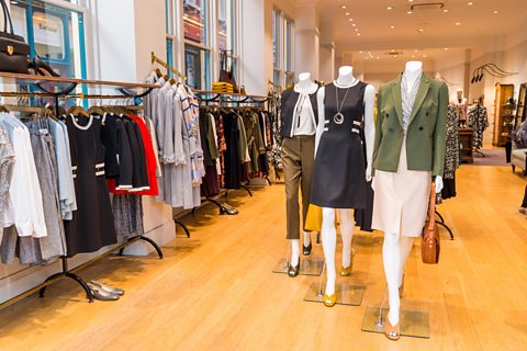 Interior of women's clothes shop