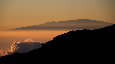 A view of the volcano Mauna Loa in Hawaii