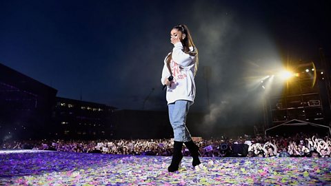 Ariana Grande at the One Love Manchester concert