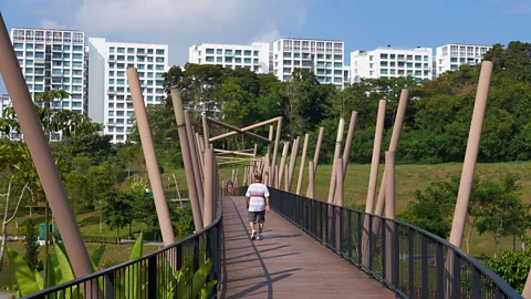 Alamy In 1960 just 9% of Singaporeans lived in public housing; today that figure is nearly 80%, with more than 90% of residents owning their homes (Credit: Alamy)