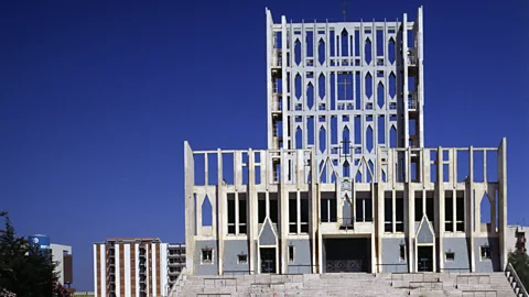 Getty Images Ponti’s idiosyncratic Roman Catholic cathedral in Taranto, Italy, shows his exuberant take on modernism (Credit: Getty Images)