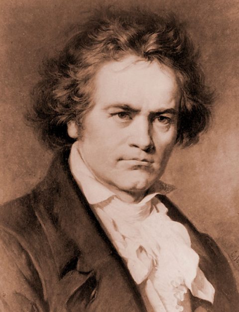 A portrait of Beethoven by Carl Jaeger.