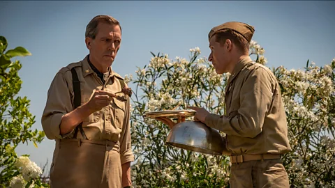 Hulu/Channel4 Hugh Laurie as Major de Coverley in an adaptation of Joseph Heller’s 1961 satirical novel Catch-22 (Credit: Hulu/Channel4)