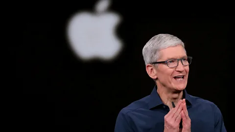 Getty Images Tim Cook's estimated pay is more than 250 times the average worker's annual salary in America (Credit: Getty Images)