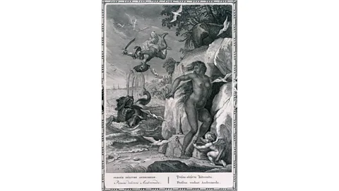 Getty Images Princess Andromeda is portrayed with stereotypically white features and hair in Picart’s 18th-Century engraving (Credit: Getty Images)