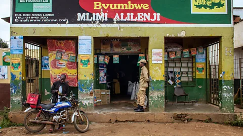 Sibylle Grunze Today, most phosphorus in agriculture comes from mineral fertilisers, sold in shops like this one near Blantyre (Credit: Sibylle Grunze)