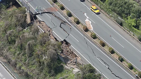 Getty Images The Kyushu highway in April 2016 (Credit: Getty Images)