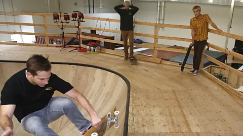 Getty Images This California-based designer sock company sports an on-site skate park, basketball court and gym (Credit: Getty Images)