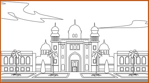 Resource Sheet 14: Outline drawing of the palace