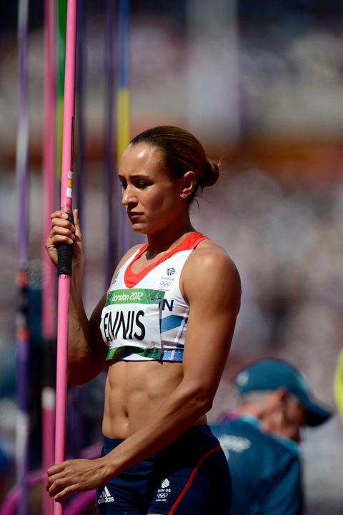 Jessica Ennis-Hill prepares to throw a javelin