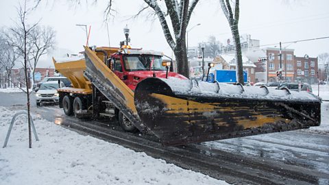 A snowplough in Canada