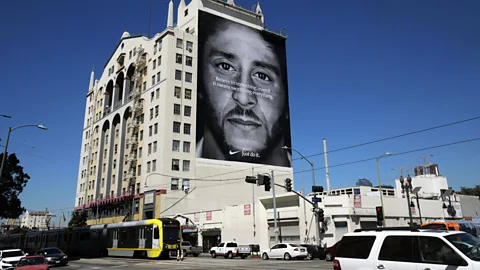 Alamy Nike's ads with Colin Kapernick for their 30th anniversity of the 'Just Do It' campaign ran across the US, including Los Angeles (Credit: Alamy)