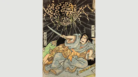 British Museum Minamoto no Yorimitsu fighting demon spider (Credit: British Museum)