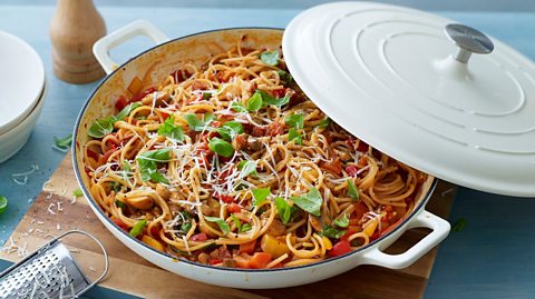 One pot chorizo pasta