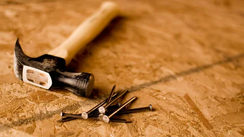 Getty Images Particleboard contains glues which can leach toxic formaldehyde fumes (Credit: Getty Images)