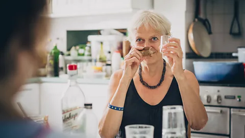 Jonny Donovan Some believe that sniffing bread helps to soak up the alcohol and offset the taste of the vodka (Credit: Jonny Donovan)
