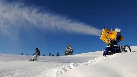 Alamy The MCB Project uses technology similar to artificial snow machines to create clouds of tiny, shiny particles (Credit: Alamy)