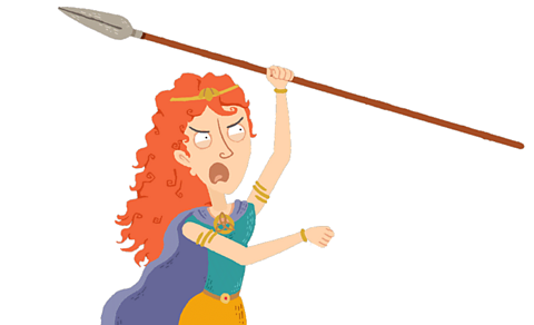 Boudicca with a spear