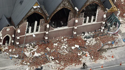 Getty Images Aftershocks can sometimes lead to more deaths than the initial earthquake, such as in Christchurch, New Zealand, in 2011 (Credit: Getty Images)