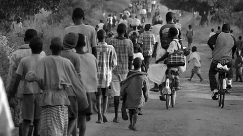 Getty Images The civil war in Uganda led to the spread of diseases such as measles, which may explain the emergence of nodding syndrome in the worst affected regions (Credit: Getty Images)