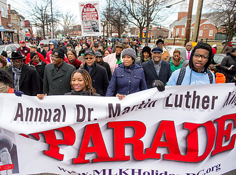 Martin Luther King day parade. 