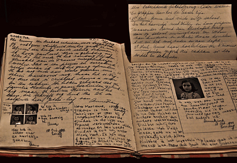 A page from Anne Frank's diary. 