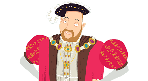 Henry VIII smiling. 