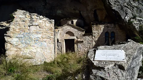 Stav Dimitropoulos Byzantine chapels built into the cave’s entrance are reminders of the orthodox monks who once came here to escape religious persecution (Credit: Stav Dimitropoulos)