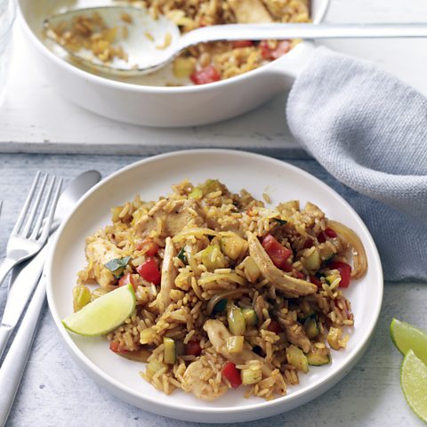 Panang chicken stir-fry