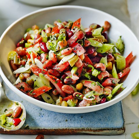 Super-easy mixed bean salad