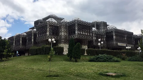 Deborah Huso With its Brutalist architecture, the National Library of Kosovo has been called one of the ugliest buildings in the world (Credit: Deborah Huso)
