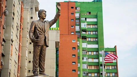 Christian Kober 1/Alamy Pristina features a number of monuments and streets dedicated American politicians, including Bill Clinton (Credit: Christian Kober 1/Alamy)