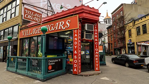 Olivier Guiberteau The Hess Triangle, a symbol of New York City’s defiant nature, can be found outside a cigar shop in Greenwich Village (Credit: Olivier Guiberteau)