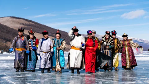 Yulia Denisyuk Mongolians from across the country travel to Lake Khövsgöl for the Khövsgöl Ice Festival