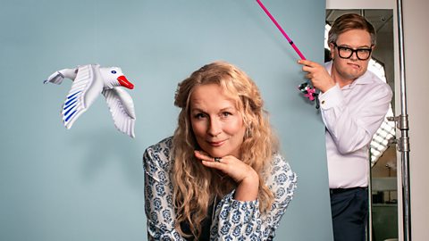 emma willis red jumpsuit comic relief