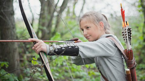 Teenage girl archer