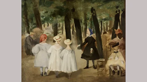 Manet’s Children in the Tuileries Gardens (1861-2) depicts Laure as a nanny (Courtesy Rhode Island School of Design)