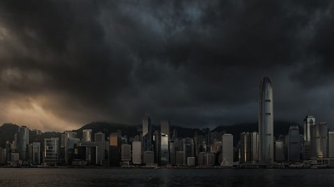 Typhoon Hato brought Hong Kong to near darkness in 2017.